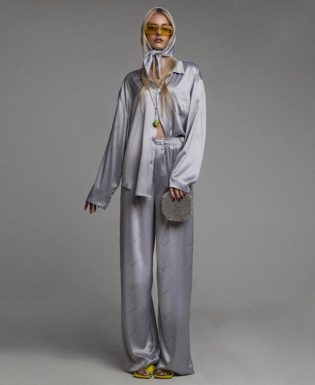 Grey Nikyoto Monogram All season pyjama set