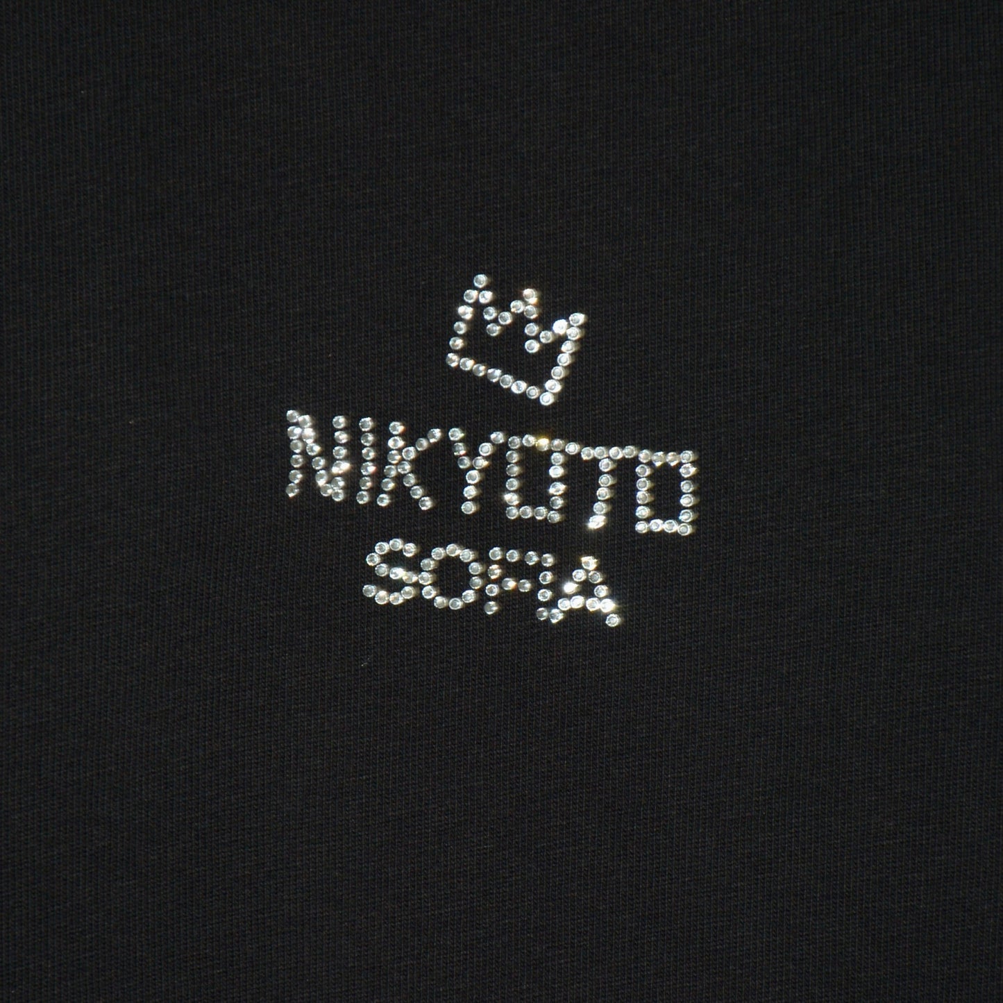 Black Nikyoto rhinestones тениска