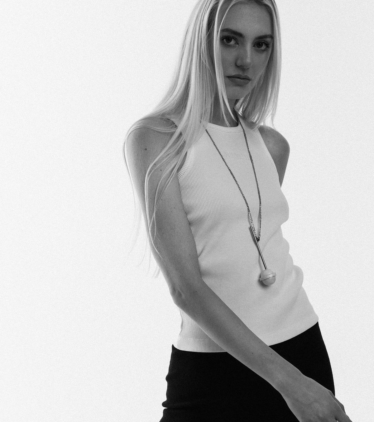 White Nikyoto tank top-1