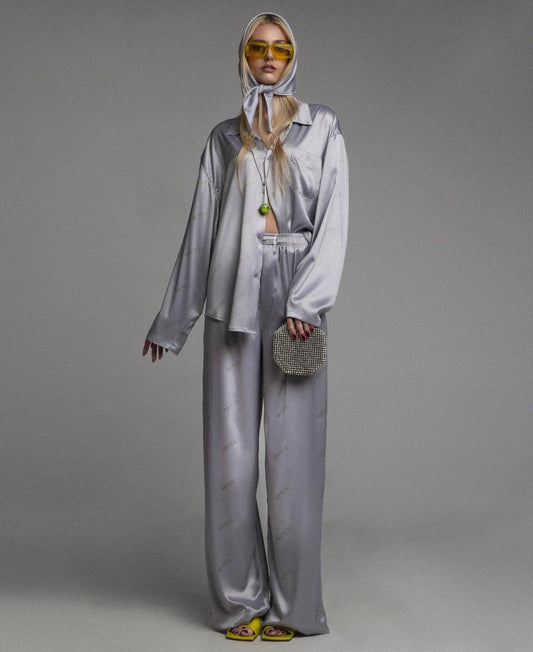 Grey Nikyoto Monogram All season pyjama set