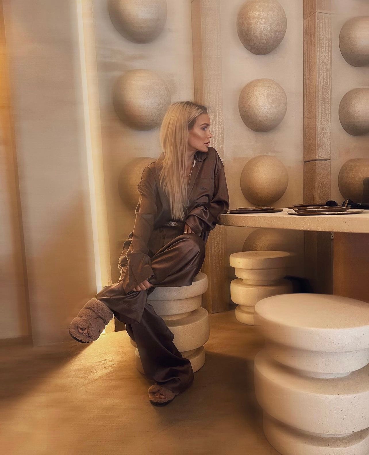 Brown Nikyoto Monogram All season pyjama set